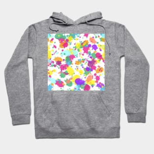 Abstract Neon Color Paint Splash Hoodie